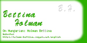 bettina holman business card